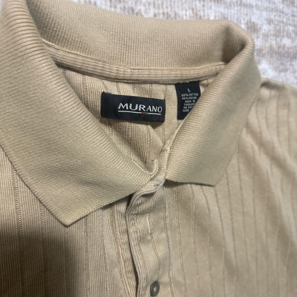 Murano Men's Beige Polo Shirt